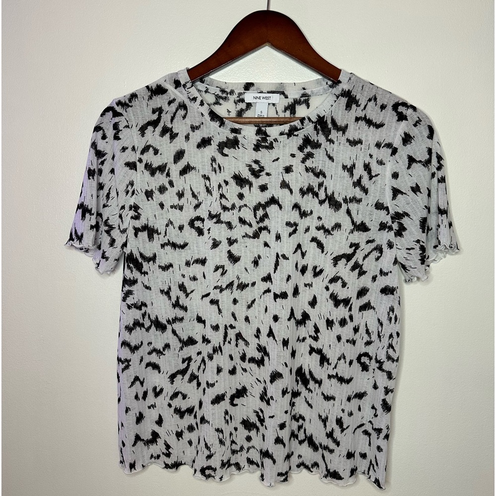 NINE WEST T Shirt Black White